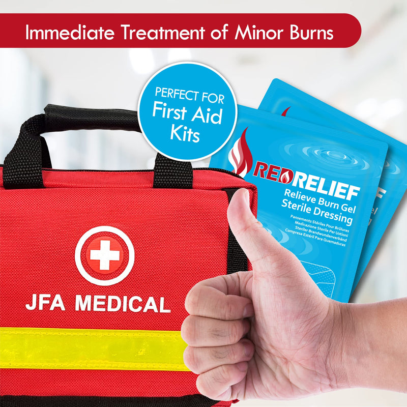 [Australia] - Pack of 5 RedRelief Emergency 5x5cm Burn Dressing - Cools, soothes and relieves Pain 