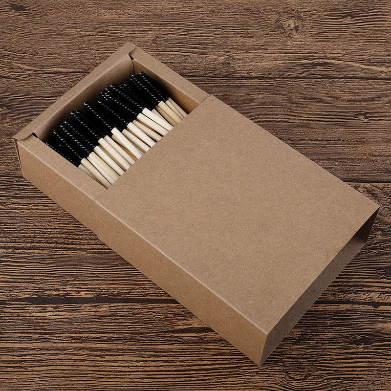 [Australia] - JFBUCF 100pcs Bamboo Handle Eyelash Brush,Makeup Brush Eyelash Extension Wands Disposable Eyebrow Brush Mascara Applicator Makeup Tool 