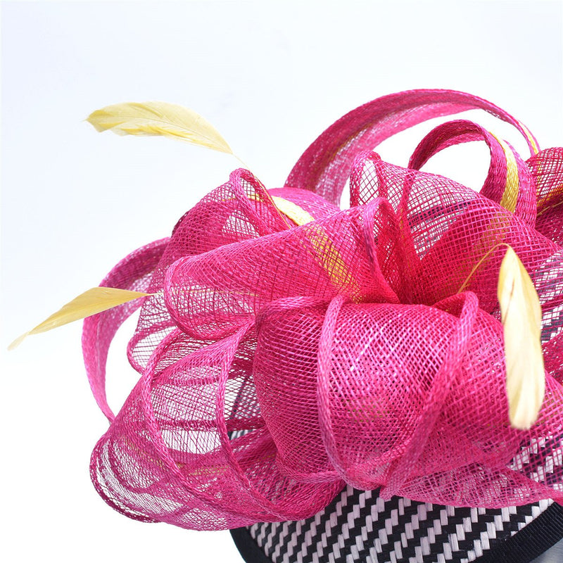 [Australia] - Lawliet Womens Sinamay Cocktail Fascinator Feather Derby Hat T216 
