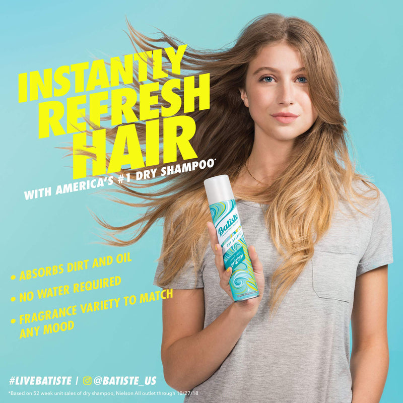 [Australia] - Batiste dry shampoo original, fresh hair for all hair types, 3 pack 2 + 1 (3 x 200 ml) 