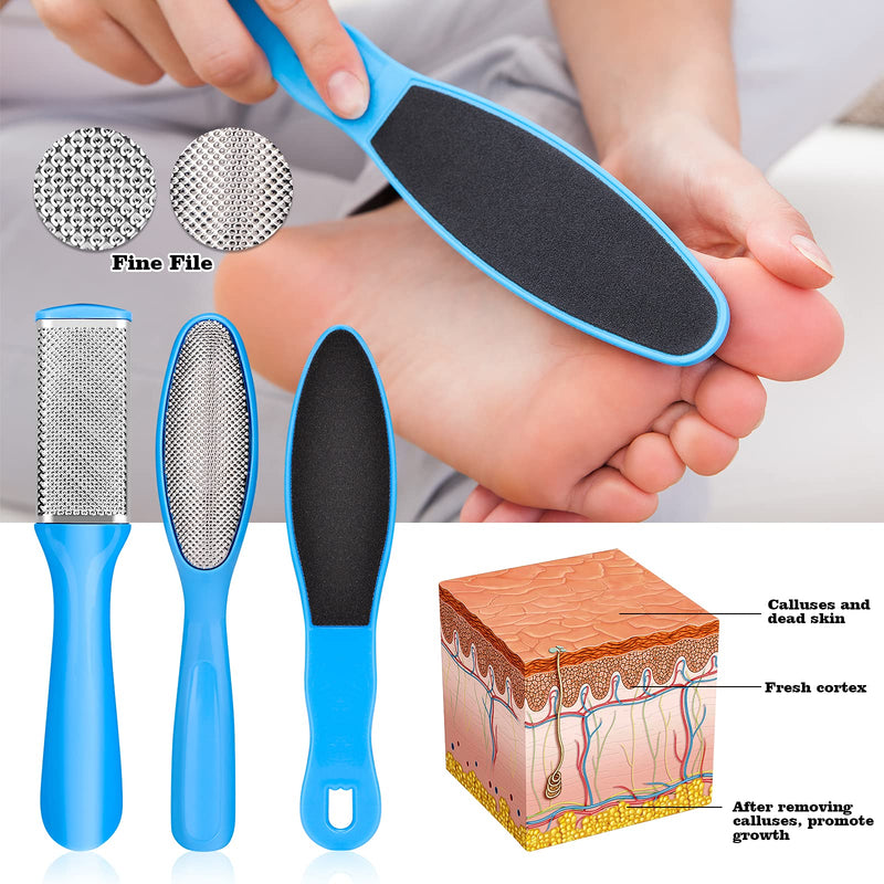 [Australia] - Pedicure Kits - Callus Remover for Feet, 23 in 1 Professional Manicure Set Pedicure Tools Stainless Steel Foot Care, Foot File Foot Rasp Dead Skin for Women Men Home Foot Spa Kit, Blue… blue23 