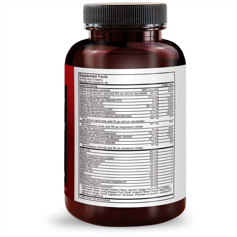 [Australia] - Futurebiotics Pressur-Lo Multi-Vitamin, Mineral & Herb Formula - CoQ10, Garlic, Calcium, Magnesium, Niacin, Resveratrol - Manufactured in an cGMP Registered Facility - Heavy Metal Tested, 270 Tablets 270 Count (Pack of 1) 