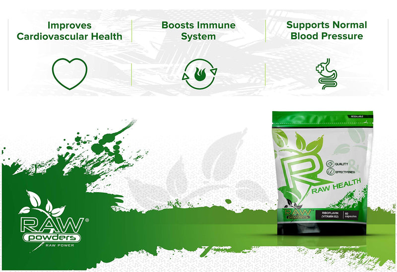 [Australia] - Riboflavin 100 mg 60 Tablets High Strength - Vegan Vitamin b2 riboflavin Supplement - Non-GMO & Gluten-Free - Helps with Tiredness and Fatigue, Supports Energy Levels by Raw Powders 