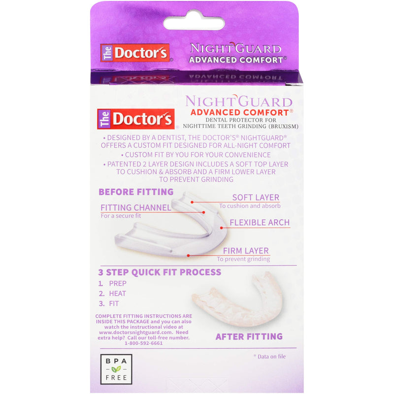 [Australia] - The Doctor’s NightGuard for Teeth Grinding, Custom-Fit Dental Guard for Nighttime 6x5x4 Inch (Pack of 1) 