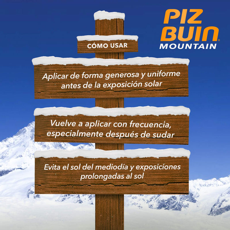 [Australia] - Piz Buin Mountain Face Suncream SPF 50+ and Lipstick SPF 30 2-in-1, 20ml Suncream & Lip Protector 