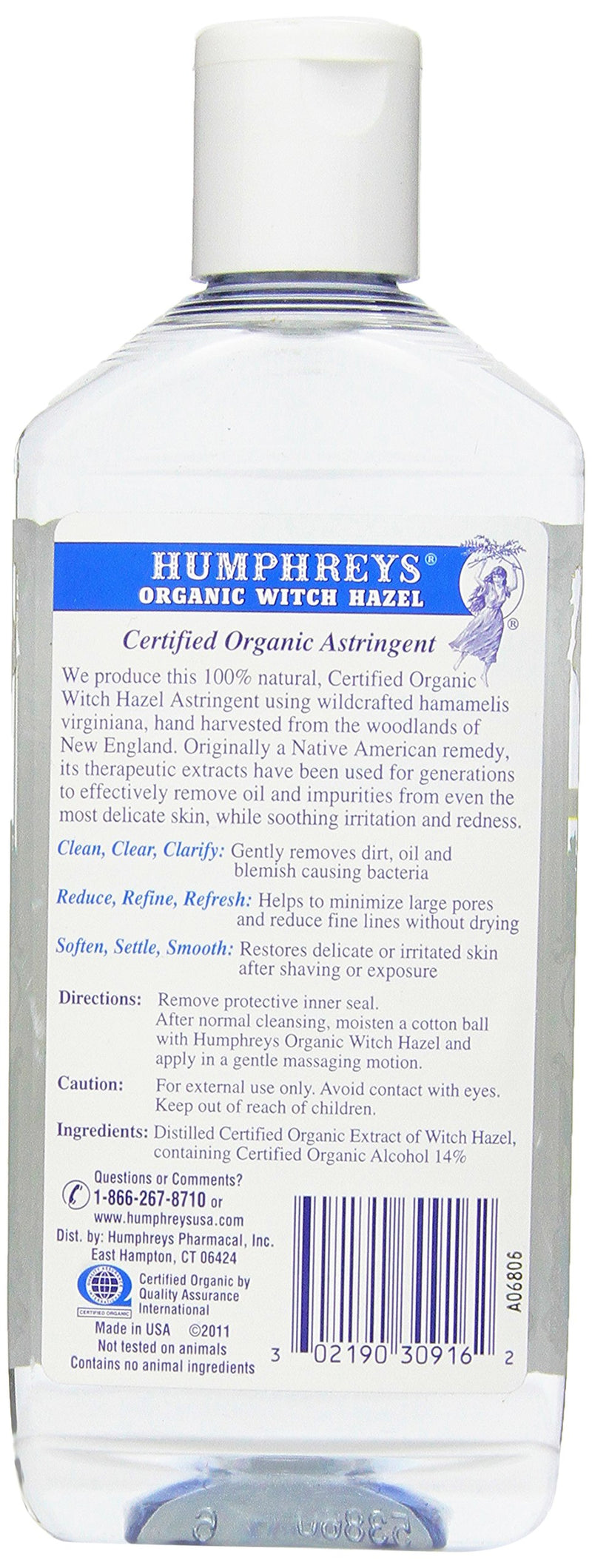 [Australia] - Humphrey's Witch Hazel Astringent 100% All Natural Witch Hazel 16 Ounce 