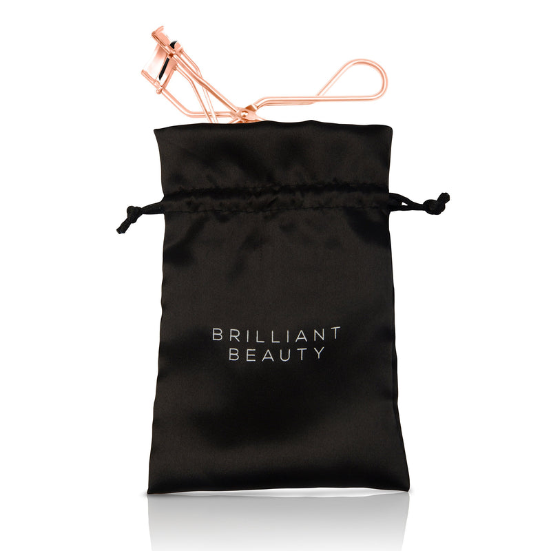 [Australia] - Brilliant Beauty Eyelash Curler with Satin Bag & Refill Pads - Award Winning - No Pinching, Just Dramatically Curled Eyelashes for a Lash Lift in Seconds (Rose Gold) Rose Gold 