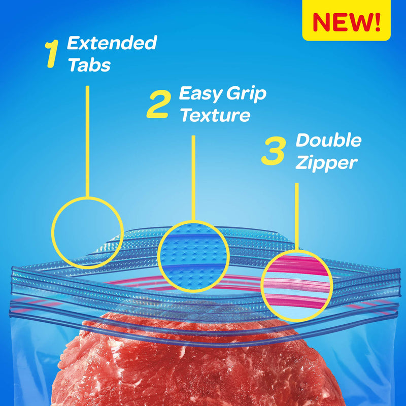 [Australia] - Ziploc Freezer Bags with New Grip 'n Seal Technology, Gallon, 28 Count 