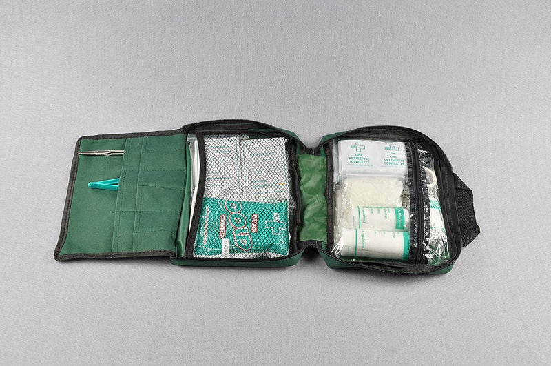 [Australia] - 99pcs Supreme First Aid Kit Bag - Inc. Eye Wash, Crepe, Ice Pack, Thermal Blanket - Home, Office, Vehicle, Workplace, Travel, Camping (Green) Green 