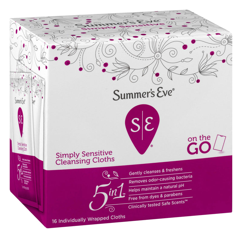 [Australia] - Summer's Eve Simply Sensitive 6 Pack Set (Three 15 oz Washes and Three 16 Count Cleansing Cloths) Wash & Wipe Bundle 