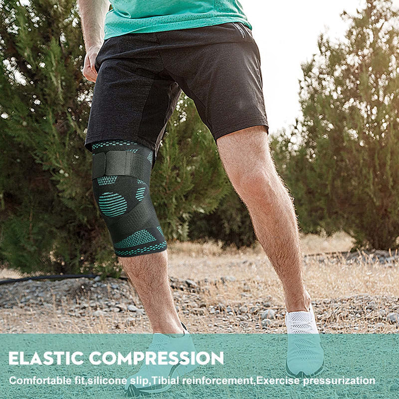 [Australia] - TOOWOOT Knee Brace Compression Knee Sleeve with Strap for Arthritis Pain and Support, Running, Basketball, MCL, Jogging for Men and Women Medium 