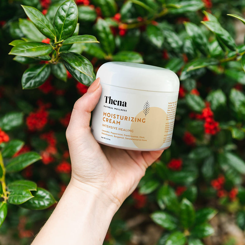 [Australia] - THENA Intensive Healing Cream for Eczema Treatment Scalp Psoriasis Dry Itchy Skin Rosacea Rashes Seborrheic Dermatitis Scalp Natural & Organic Ointment Lotion (4.5 Ounce) 4.5 Ounce (Pack of 1) 