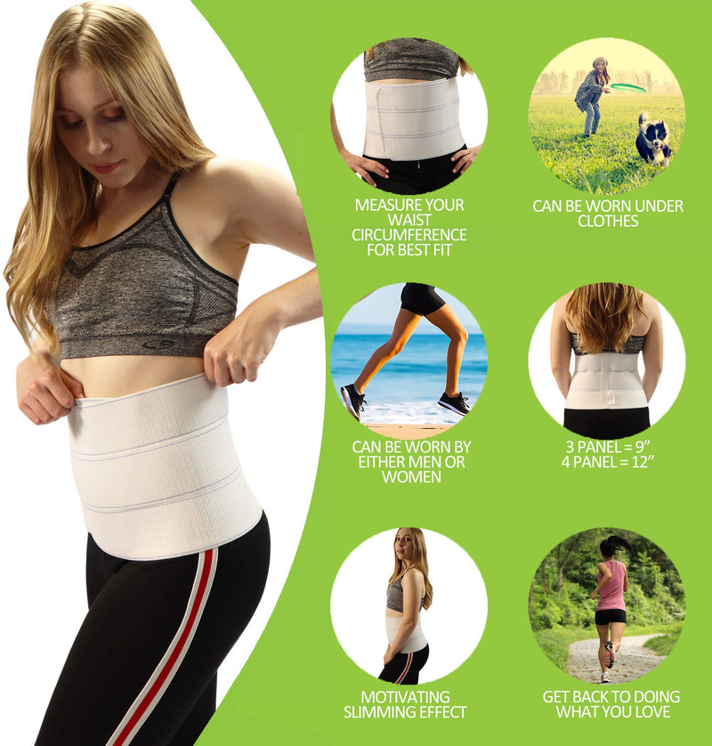 [Australia] - Mars Wellness Premium Plus Size Bariatric Abdominal Binder - 9" 3 Section/Panel - Bariatric Binder Abdominal Brace for Men or Women - 3XL - Waist Size 55" - 72" 3X-Large (Pack of 1) 