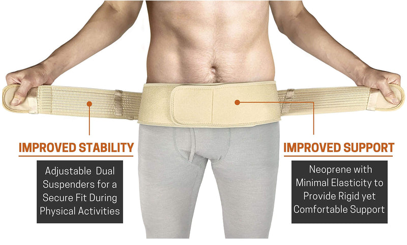 [Australia] - Vriksasana Sacroiliac Hip Belt for Women and Men That Alleviates Sciatic, Pelvic, Lower Back, Leg and Sacral Nerve Pain Caused by Si Joint Dysfunction| Trochanter Brace (Regular, Nude) Regular (Hip Size 32"- 45") 