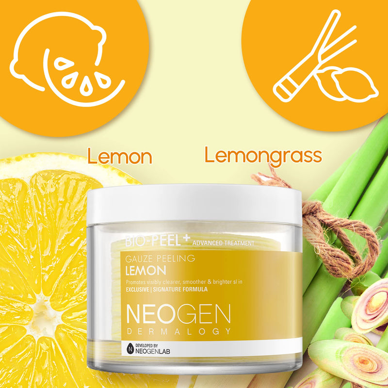 [Australia] - Neogen Dermalogy Bio Peel Gauze Peeling Lemon (200 ml/30pads) Premium exfoliating pads 