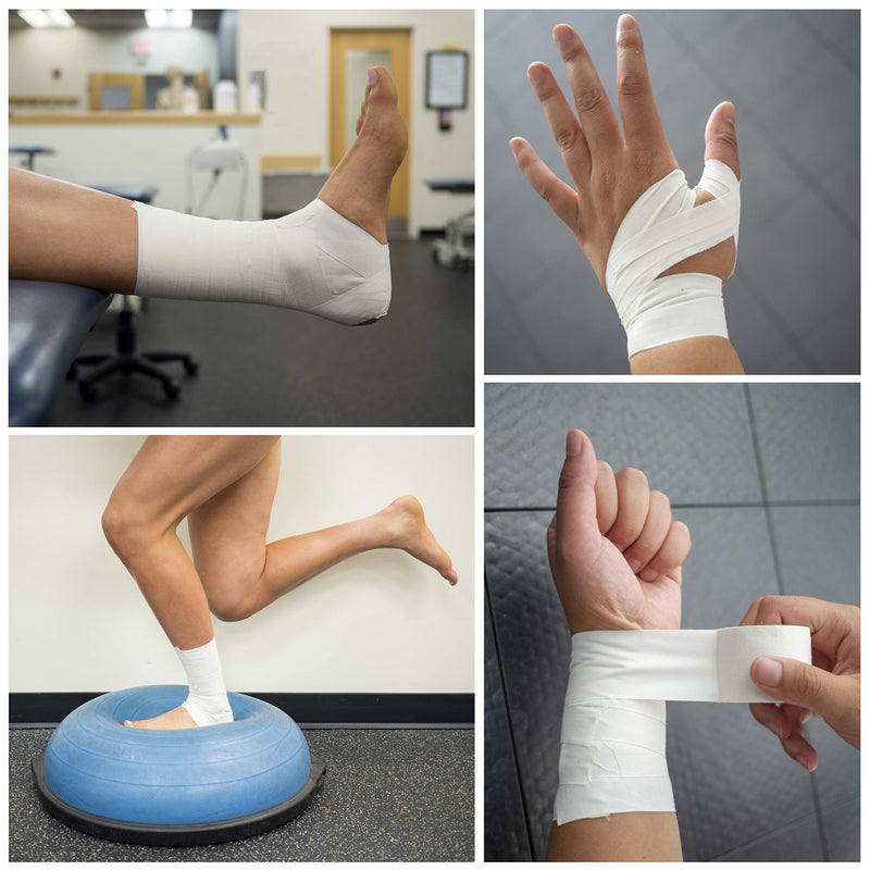 [Australia] - KALAHARI 6 x Athletic Sports Tape white – 1.5in x 45ft – Adhesive Tape with Zig Zag edge, 100% Cotton 