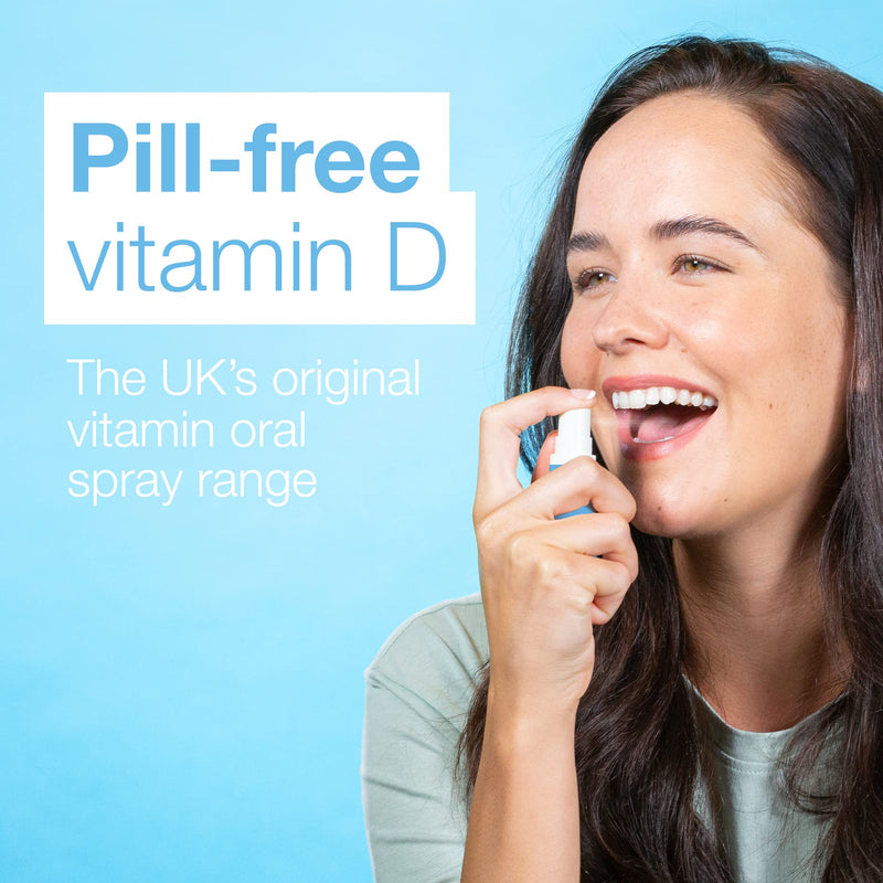 [Australia] - BetterYou Vitamin D 1000 IU Daily Oral Spray, Pill-free Vitamin D3 Supplement, Helps Maintain Vitamin D Levels, 3-month Supply, Made in the UK, Natural Peppermint Flavour Single 
