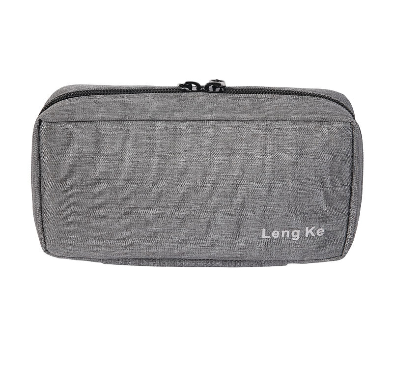 [Australia] - Insulin Cooling Case Pack,Travel Medicine Organizer,Portable Diabetic Supplies Cooler Handy Bag Pouch with 2 Ice Gel Pack (Grey) Grey 