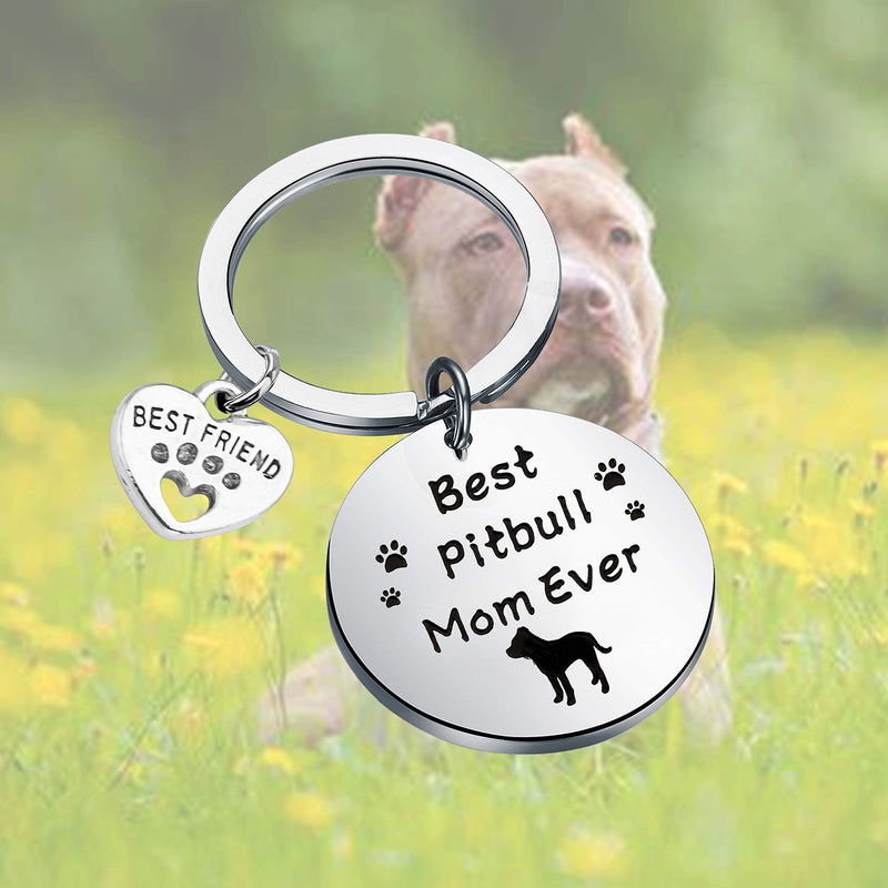 [Australia] - FUSTMW Dog Owner Gifts Best Dachshund Mom Ever Keychain Dog Lover Gifts Paw Print Jewelry Pet Owner Rescue Gift best pitbull mom 