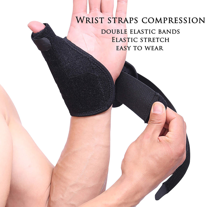[Australia] - HiRui Wrist Brace Thumb Brace, Wrist Support Thumb Spica Splint for Men Women Kids, Wrist/Hands/Thumb Stabilizer for Sprains, Arthritis, Tendonitis, Carpal Tunnel, Pain Relief, Recovery - Adjustable (Right Hand - One Size) Right Hand - One Size 