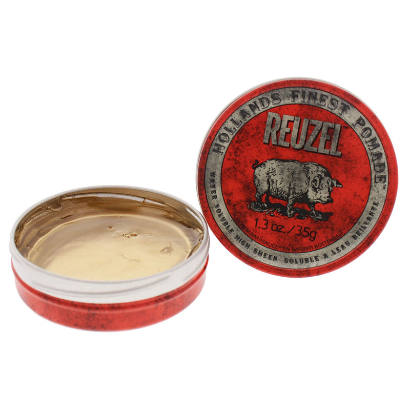 [Australia] - Reuzel Red Water Soluble High Sheen Pomade - No Dry Formula - Keeps High Shine and Strong Hold All Day without Flaking - Easy Rinse Out - Subtle Vanilla Cola Fragrance - Vegan Formula - 35 g rot 