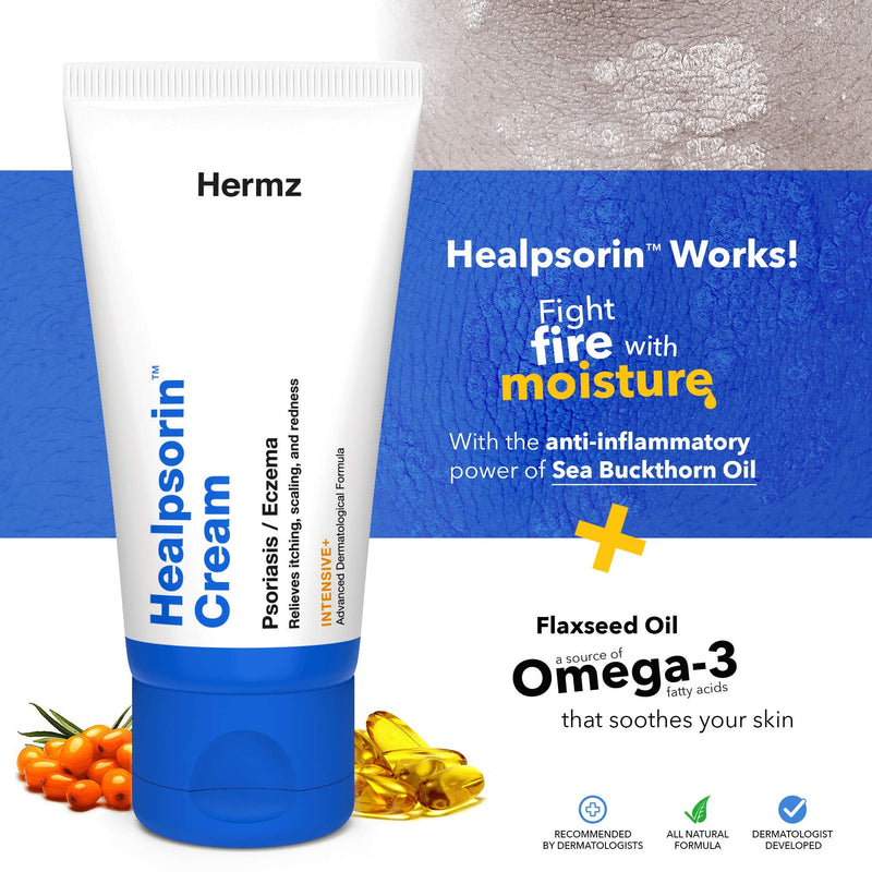 [Australia] - Cream for Psoriasis, Eczema, Rosacea and Dermatitis - Reduces Dryness and Inflammation - Treatment for Itchy, Cracked and Irritated Skin - Dermatology - Healpsorin 