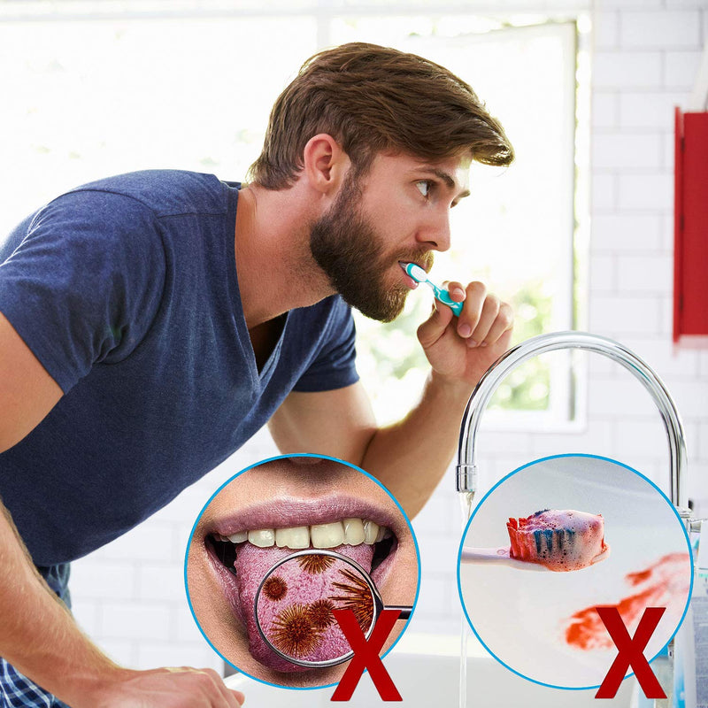 [Australia] - 4 Pieces Soft Micro-Nano Manual Toothbrush Extra Soft Bristles Toothbrush with 20, 000 Bristles for Fragile Gums Adult Kid Children (Black, White) Black, White 