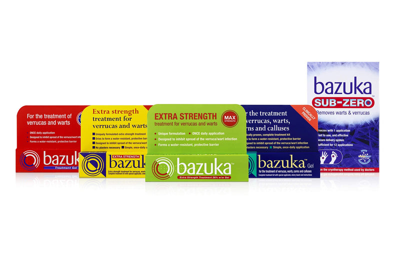 [Australia] - Bazuka Extra Strength Treatment Gel For Effective, Pain-Free Treatment and Removal of Verrucas and Warts. With Emery Board, 6g 