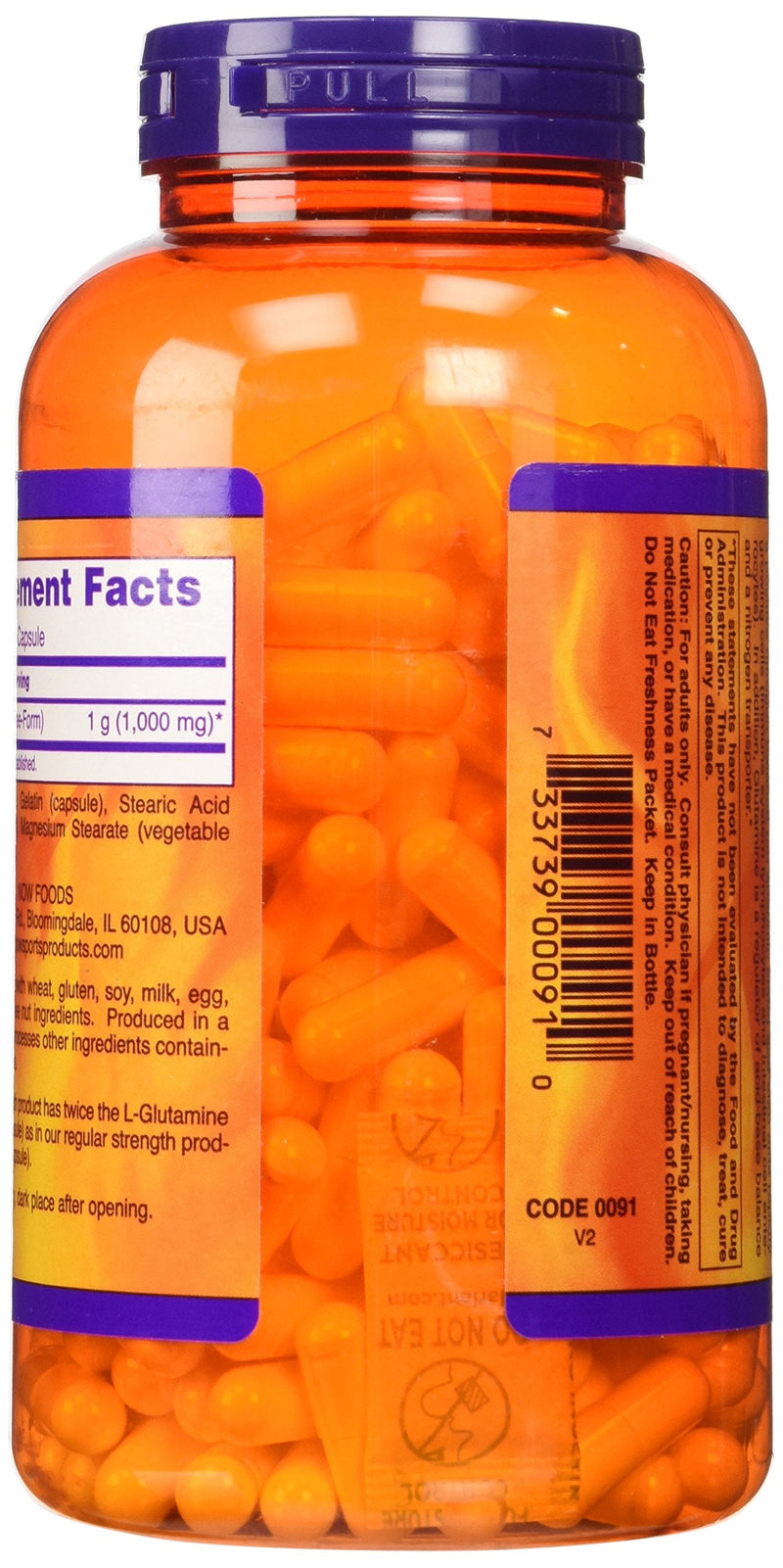 [Australia] - Now Foods L-Glutamine 1000 mg - 240 Capsules 