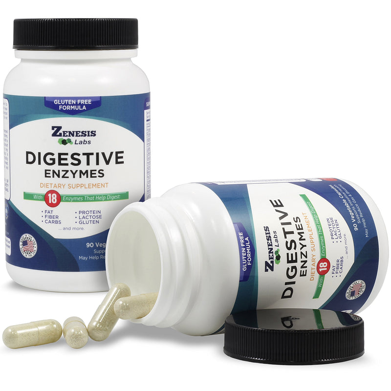 [Australia] - Digestive Enzymes - Amylase, Bromelain, Protease, Lipase & 14 Other Enzymes - 90 Capsules 