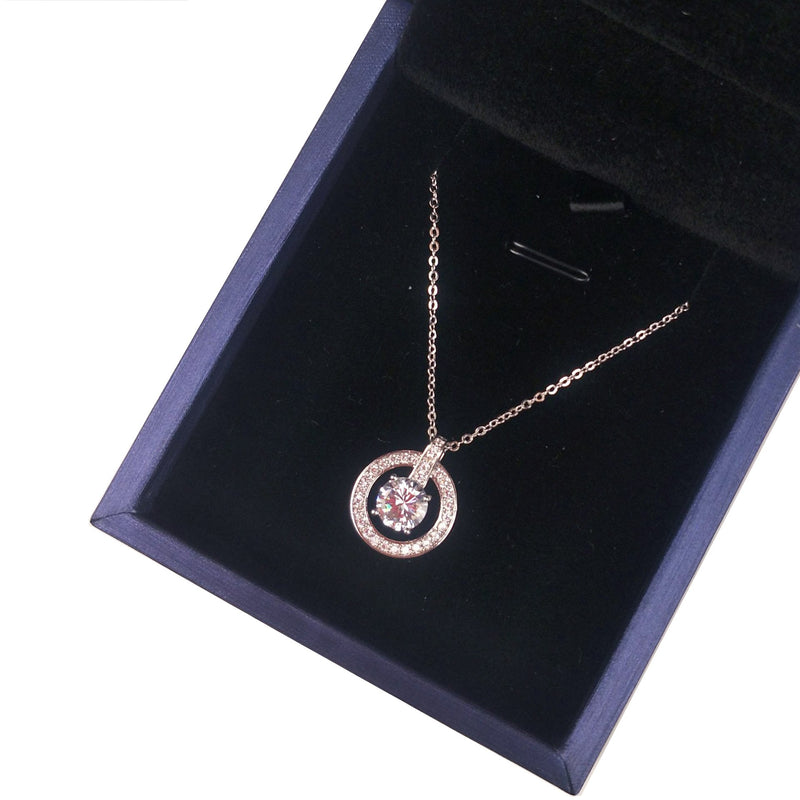 [Australia] - DesignSter Premium Pendant Necklace Box/ Elegant Long Chain Jewelry Display Storage Case for Wedding, Engagement, Anniversary, Ceremony 