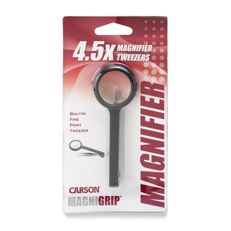 [Australia] - Carson MagniGrip 4.5x Magnifier with Attached Precision Tweezers (MG-55) 