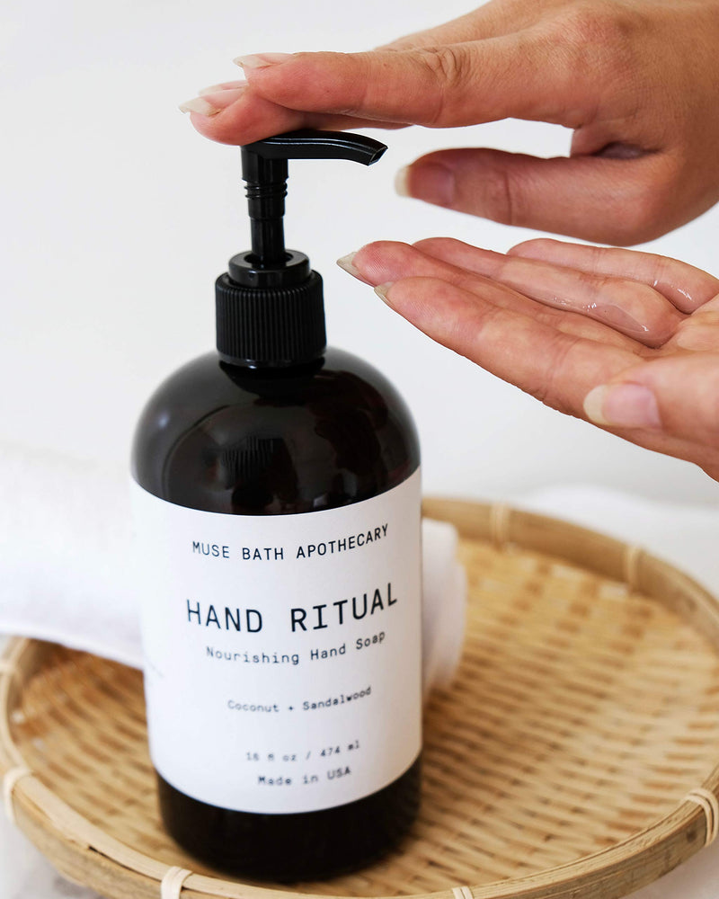 [Australia] - Muse Bath Apothecary Hand Ritual - Aromatic and Nourishing Hand Soap, 16 oz, Infused with Natural Essential Oils - Aloe + Eucalyptus + Lavender 16 Fl Oz (Pack of 1) 