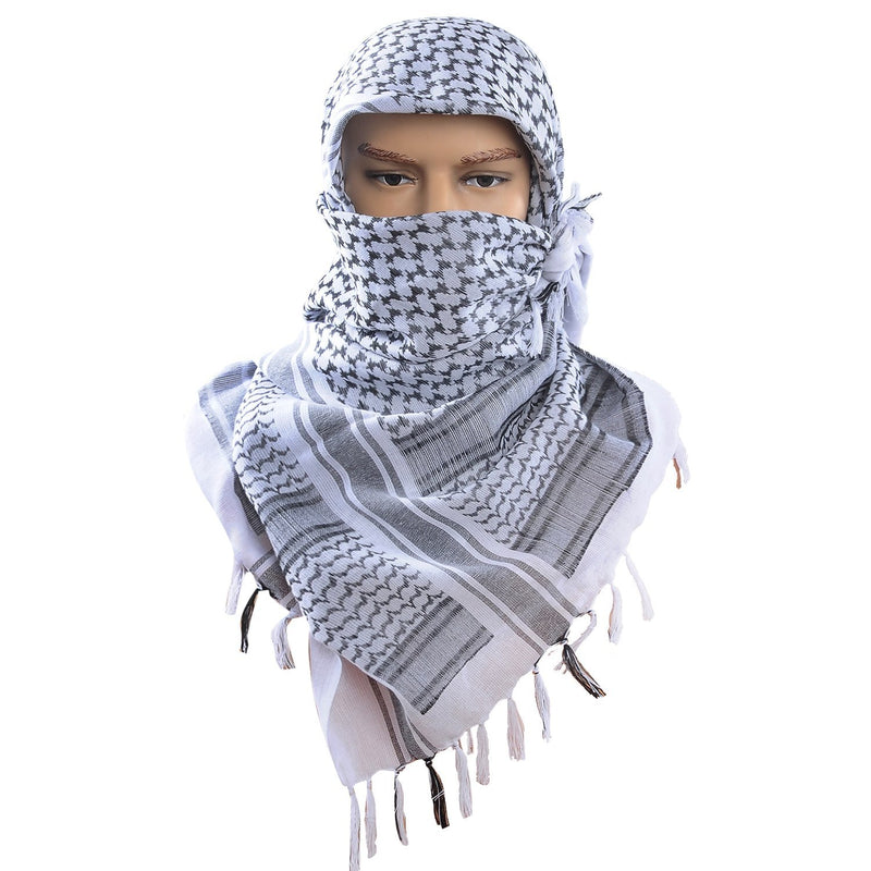 [Australia] - Micoop Premium Military Shemagh Tactical Desert Scarf Wrap White 