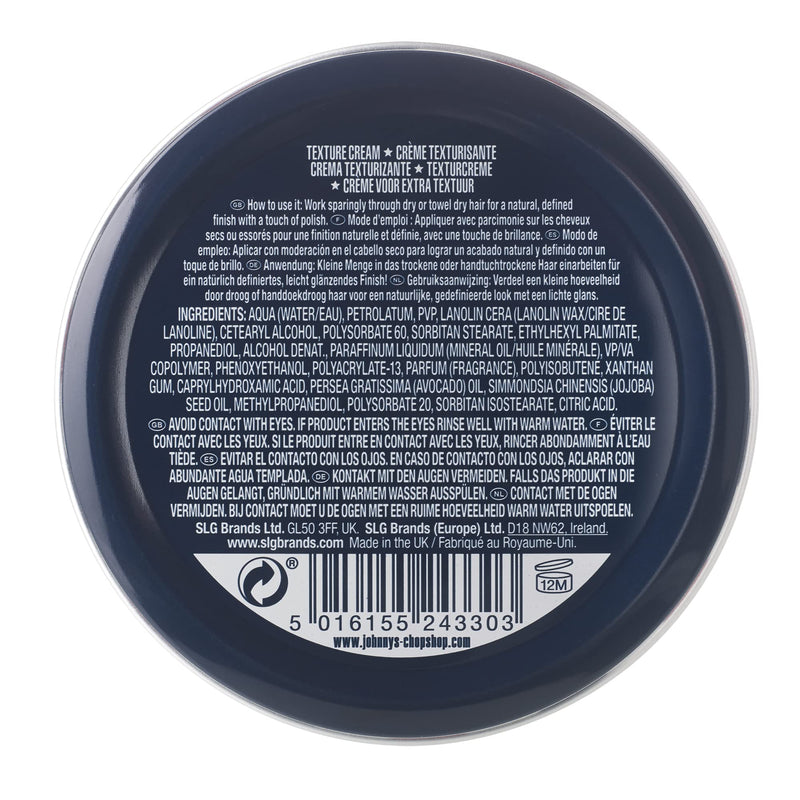 [Australia] - Johnny's Chop Shop - Lucky 21 Texturising Cream, Firm Hold Hair Styler (75g) Citrus 