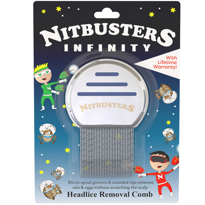 [Australia] - Nitbusters Infinity Stainless Steel Metal Headlice Nit Removal Comb with Spiral Grooves 