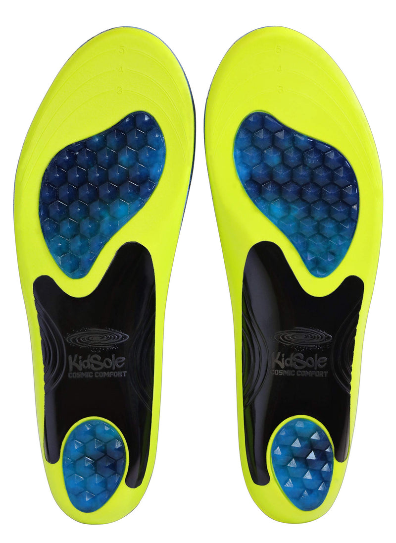 [Australia] - KidSole Cosmic Comfort Reinforced Arch Support Soft & Strong Children's Insole. Slim Profile & Strong Support with Memory Foam Soft Top. ((24 cm) US Kid's Size 3-6) (24 CM) US Kid's Size 3-6 
