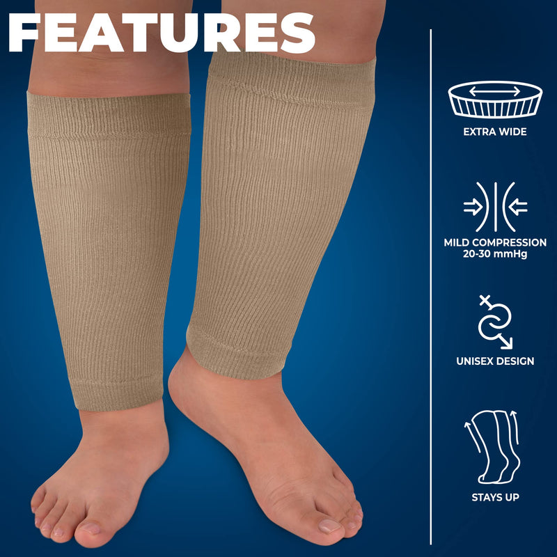 [Australia] - Pembrook Plus Size Compression Toeless Socks and Sleeves Bundle 