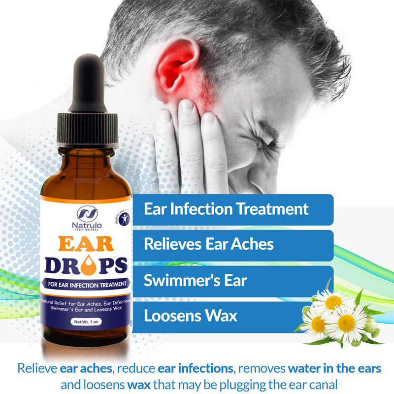 [Australia] - Natural Ear Drops for Ear Infection Treatment – Herbal Eardrops for Adults, Children & Pets – Relieves Ear Aches, Infections, Itchy Ears, Swimmer's Ear, & Loosens Wax – Kids Safe Treatment Made in USA 
