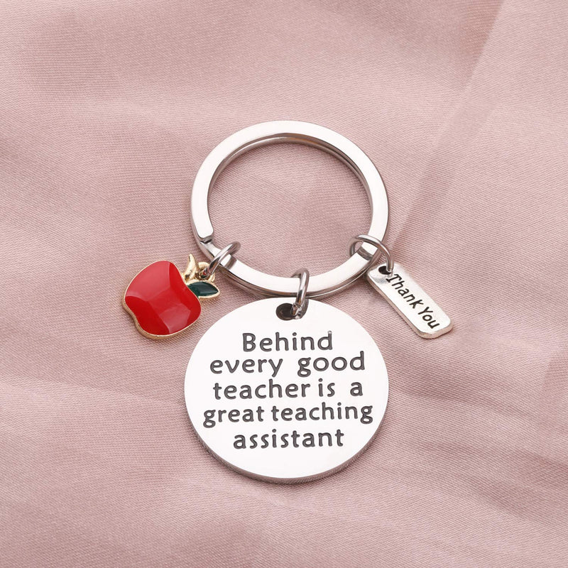 [Australia] - BAUNA Teaching Assistant Gift Behind Every Good Teacher is A Great Teaching Assistant Teacher's Aide Key Chain TA Gift Thank You Gift for Teaching Assistant Teaching Assistant Keychain 