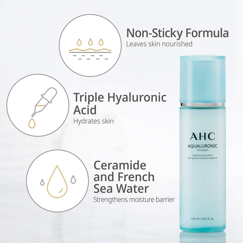 [Australia] - AHC Hydrating Aqualuronic Emulsion Face Lotion Korean Skincare 120 ml 