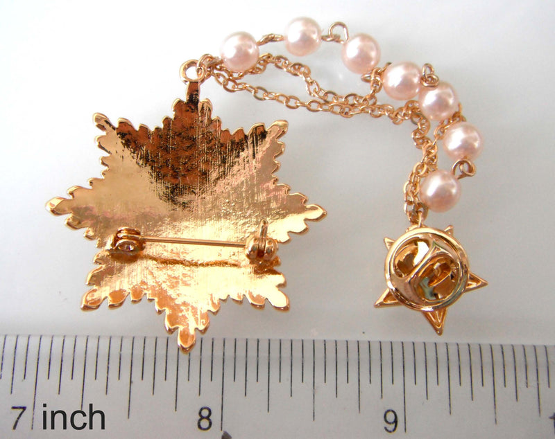 [Australia] - Navachi 18k Gold Plated Crystal Medal of the Royal Az7673b Brooch pin 