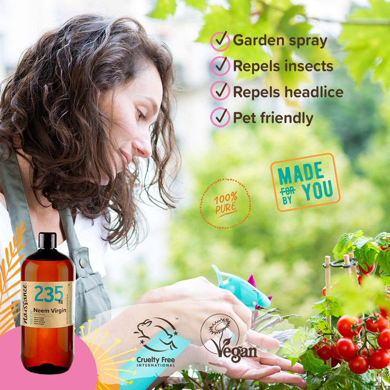[Australia] - Naissance Virgin Neem Oil 1 Litre - Pure, Natural, Unrefined, Vegan and No GMO 
