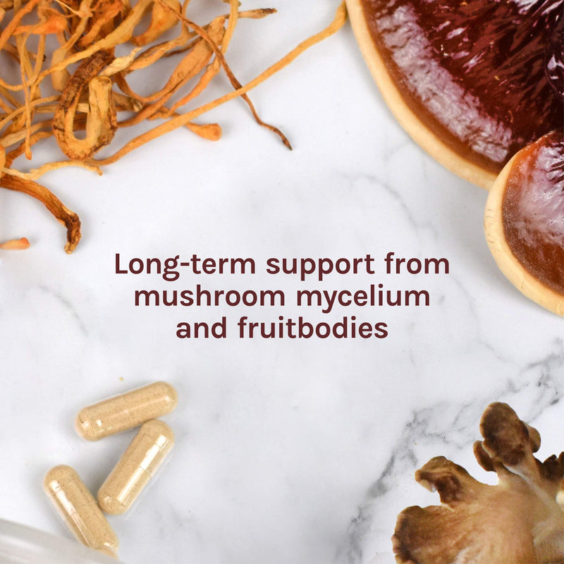 [Australia] - Host Defense, MyCommunity Capsules, Advanced Immune Support, Mushroom Supplement with Lion’s Mane, Reishi, Vegan, Organic, 120 Capsules (60 Servings) 120 Count (Pack of 1) Standard Packaging 