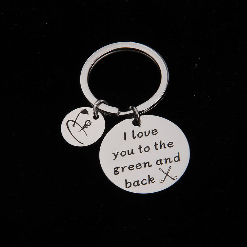 [Australia] - Zuo Bao Dad Golf Keychain Golf Jewelry Golfer Gift I Love You to The Green and Back Keychain Gift for Golf Players 