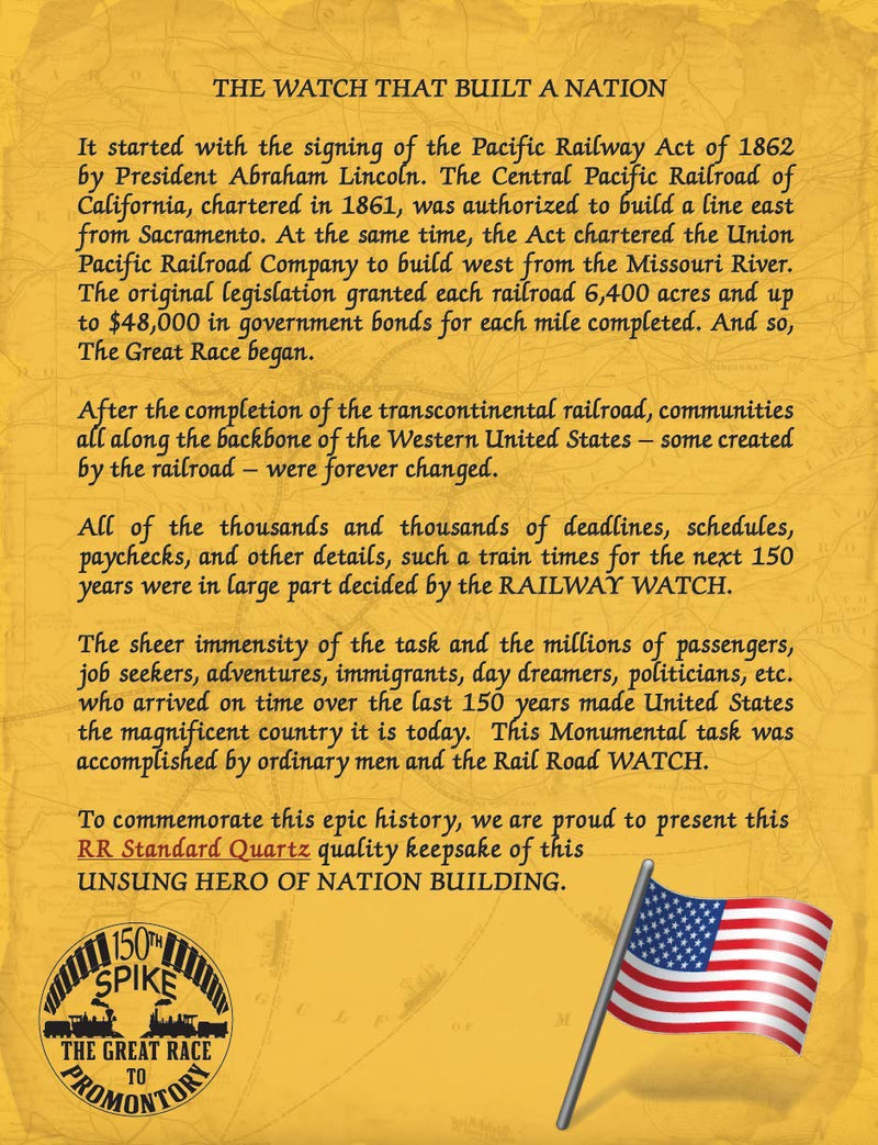 [Australia] - North American Railroad Approved, Railway Historical Train Steampunk Pocket Watch Promontory Point Utah 150th Spike Aniversary USA" Japanese Movement" Steam Engine #" 2" 