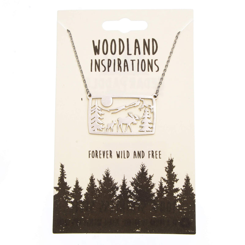 [Australia] - Shag Wear Cedar Paddle Collection of Life Outdoors Necklaces Moose Scene 