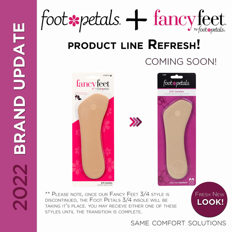 [Australia] - Foot Petals, 3/4 Length Cushion Shoe Insert, Women's Dress, High Heels, Boots and Flats, Prevents Feet from Sliding Khaki One Size 