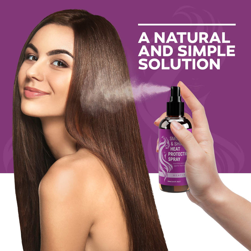 [Australia] - Neatly Heat Protection Spray for Hair - A Natural Keratin Hair Spray for Heat Defense - Heat Protection for Hair with Aloe Vera & Keratin - Heat Protector Spray & Heat Defense Spray for Hair, 250ml 