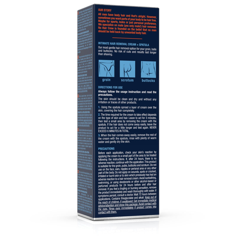[Australia] - NO Hair Crew Intimate Hair Removal Cream - Extra Gentle Depilatory Cream for Sensitive Areas. Made for Men, 100 ml 